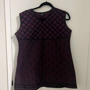 4/$10  New No Tags Vanita Tunic Size Extra Large XL Purple Black
